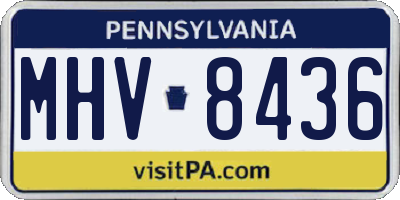 PA license plate MHV8436