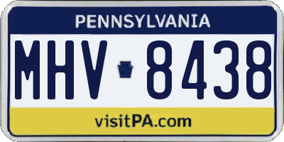 PA license plate MHV8438