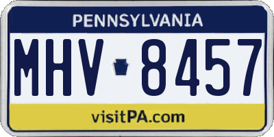 PA license plate MHV8457