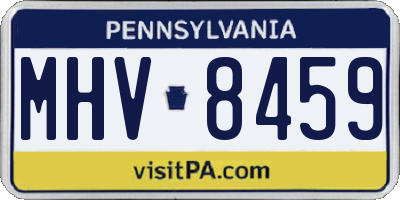 PA license plate MHV8459