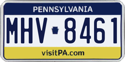 PA license plate MHV8461