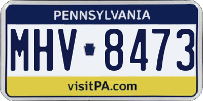 PA license plate MHV8473
