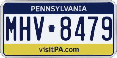 PA license plate MHV8479