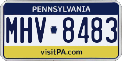 PA license plate MHV8483