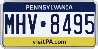 PA license plate MHV8495