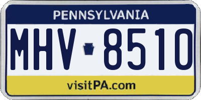 PA license plate MHV8510