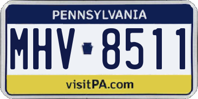 PA license plate MHV8511