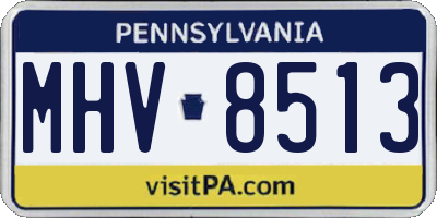 PA license plate MHV8513