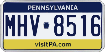 PA license plate MHV8516