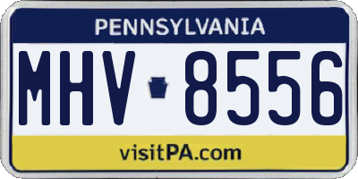 PA license plate MHV8556