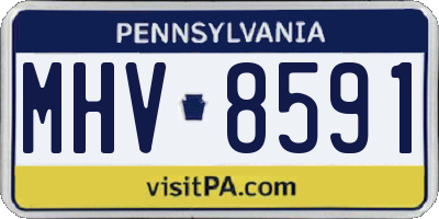 PA license plate MHV8591