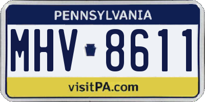 PA license plate MHV8611