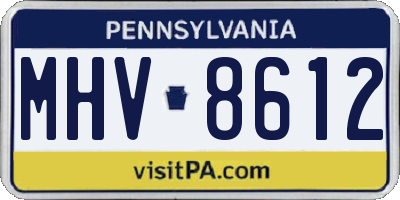 PA license plate MHV8612