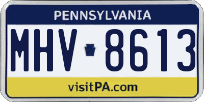 PA license plate MHV8613