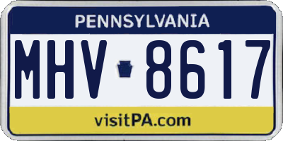 PA license plate MHV8617