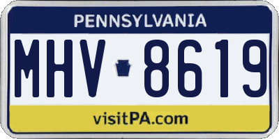 PA license plate MHV8619
