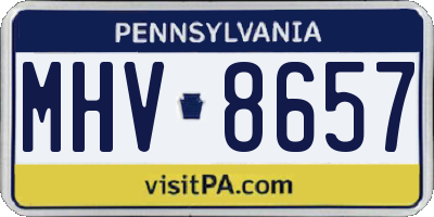 PA license plate MHV8657