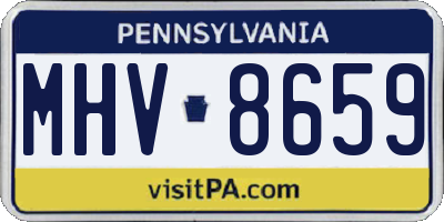 PA license plate MHV8659
