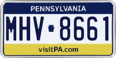 PA license plate MHV8661