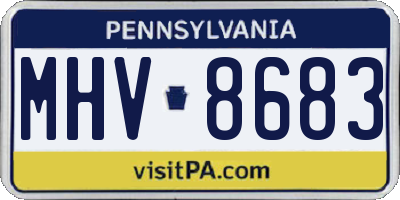 PA license plate MHV8683