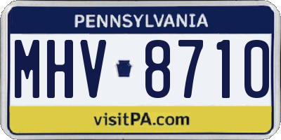 PA license plate MHV8710