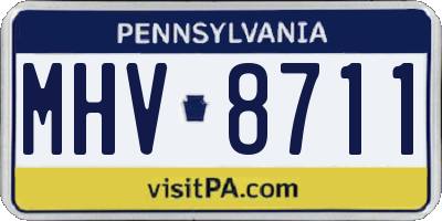 PA license plate MHV8711