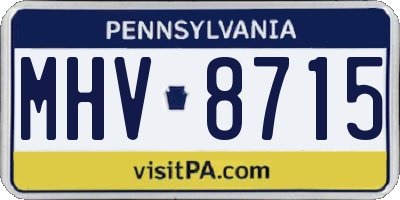 PA license plate MHV8715