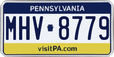 PA license plate MHV8779