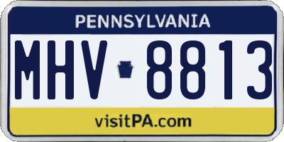 PA license plate MHV8813