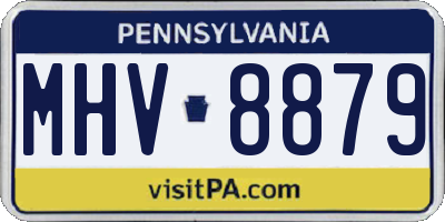 PA license plate MHV8879