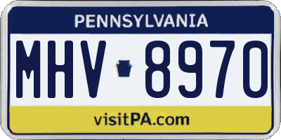 PA license plate MHV8970