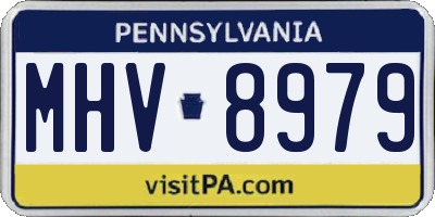 PA license plate MHV8979