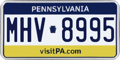 PA license plate MHV8995