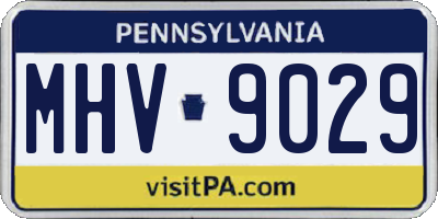 PA license plate MHV9029