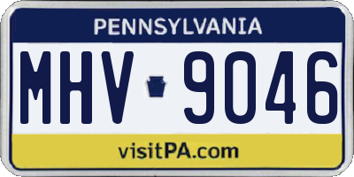 PA license plate MHV9046