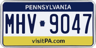 PA license plate MHV9047