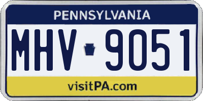 PA license plate MHV9051