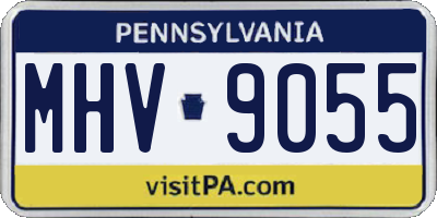 PA license plate MHV9055