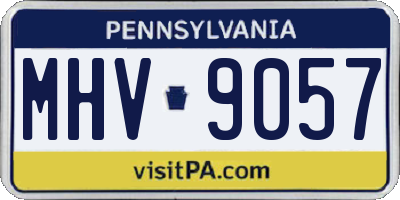 PA license plate MHV9057