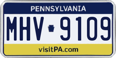 PA license plate MHV9109