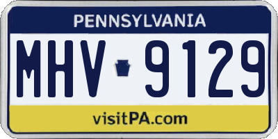 PA license plate MHV9129