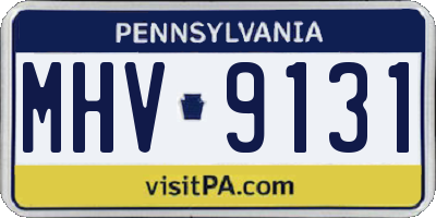 PA license plate MHV9131