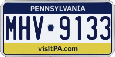 PA license plate MHV9133