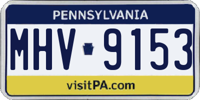 PA license plate MHV9153