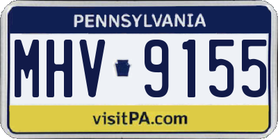 PA license plate MHV9155