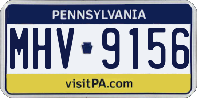 PA license plate MHV9156