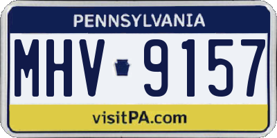 PA license plate MHV9157