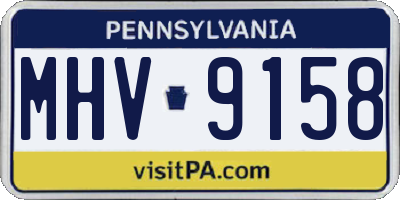 PA license plate MHV9158