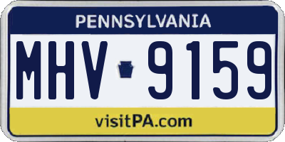 PA license plate MHV9159