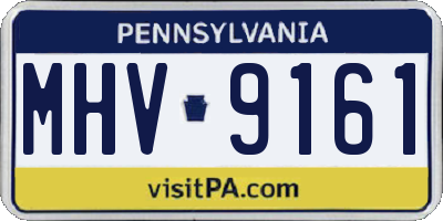 PA license plate MHV9161